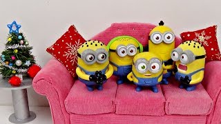 Five little minions jumping on the bed │ Five little monkeys jumping on the bed │ Happykids