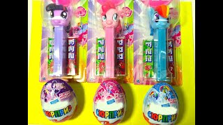 Киндер Сюрпризы Май Литл Пони и Игрушки ПЕЦ,Unboxing PEZ My Little Pony Toys & Kinder Surprise eggs