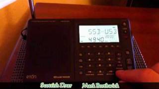 Tropical Band Dxing  VOA Sao Tome 4940khz and Radio Djibouti 4780khz  On Eton G3 With Whip Antenna