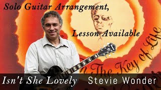 Isn't She Lovely, Stevie Wonder, fingerstyle guitar, lesson available