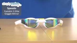 Speedo Fastskin 3 Elite Goggle Mirror - White - www.simplyswim.com