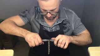Делаю браслет «Картье» из белого золота. Making a bracelet of white gold