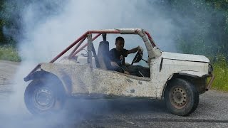Багги из ВАЗ 2104. Проезд по трубе. Развалилась заварка. Burnout