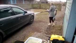 Как работает Karcher K5 Compact. Тест минимойки высокого давления
