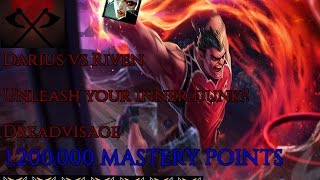 Darius vs Riven [7.5][RANKED] -- YOU OK RIVEN?? -- 1,200,000 MASTERY POINTS -- Dreadvisage --