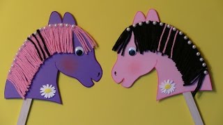 Tiere/Pferd/horse basteln, Basteln mit Kindern