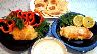 Рыба в кляре с соусом тар-тар / Блюдо из трески