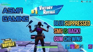 ASMR Gaming | Fortnite Blue Suppressed SMG Returns! Gum Chewing ??Controller Sounds + Whispering??