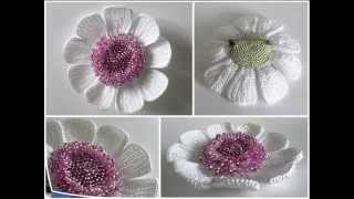 Копия видео Вязаные крючком красивые  цветы. Crochet Beautiful Flower