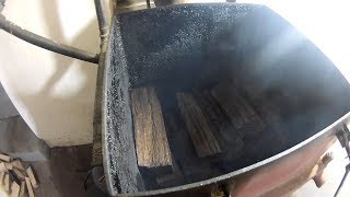 Котел Холмова самотяга на сырых дровах