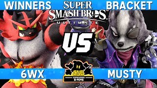 Smash Ultimate - 6WX (Incineroar) vs Musty (Wolf) - CNB 166 Winners Bracket