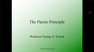 The Pareto Principle in Six Sigma