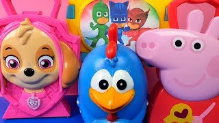 Maletas Surpresa Peppa Pig, Patrulha Canina, PJ Masks e Balde Galinha Pintadinha