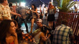 Witness footage of Las Vegas music festival shooting - video report