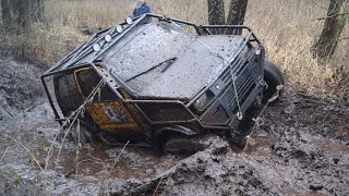 Ока на базе Нивы с Убитой Нивой в оффроуд.