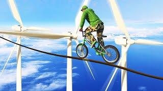 99.9% IMPOSSIBLE TIGHTROPE SKILLCOURSE! (GTA 5 Funny Moments)