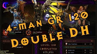Diablo III Season 16 - 4man GR 120 - Double Demon Hunter DPS