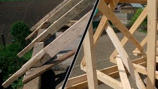 Опирание стропил - на мауэрлат, на балку
