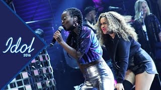 Renaida Braun sjunger Run the world (Girls) i Idol 2016 - Idol Sverige (TV4)