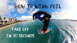 How to Wing Foil - Take off in 10 seconds with Bruno SROKA