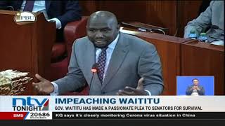 Impeaching Waititu: Senate impeachment proceeding underway at Parliament