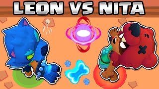 LEON VS NITA | 1vs1 | BRAWL STARS | LOBO LEON