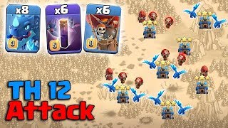 8 Electro Dragon +6 Max Balloon +6 Bat Spell :: TH12 ATTACK STRATEGY 2019 | Clash Of Clans