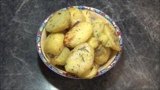 Rosmarinkartoffeln im Backofen Rezept, roasted potatoes with rosemary Recipe