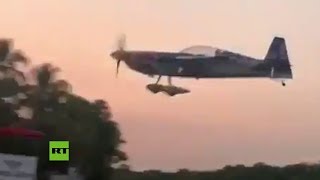 Una avioneta se estrella durante un show acrobático en Guatemala