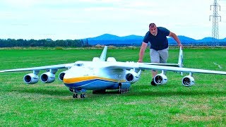 STUNNING !!! GIGANTIC !! 93KG XXXL RC ANTONOV AN-225 MRIJA SCALE MODEL AIRCRAFT FLIGHT DEMONSTRATION