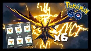 ¡PROBANDO EL NUEVO POKÉMON LEGENDARIO! TEAM ZAPDOS x6 vs GIMNASIO en Pokémon GO [Keibron]