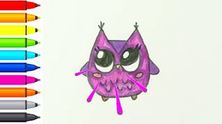 Как нарисовать сову - How to draw an owl