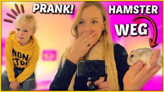 HAMSTER VAN LUAN iS WEG! ? ( PRANK!) | Bellinga Vlog #1621
