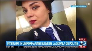 Interlopi fotografiați în uniforma unei eleve de la școala de poliție