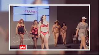 أجمل عرض أزياء ملابس داخلية نسائى حجم كبير XXL Plus Size Models