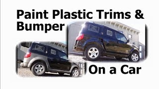 Painting Plastic Bumper and Plastic Body Panels on a Honda