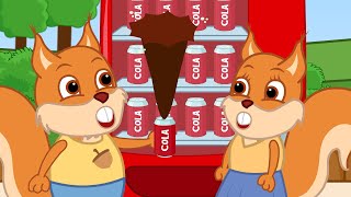 Famille d'Écureuil - Fontaine Coca Cola Vidéos Animé 2021 en Français 13+
