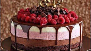 Простой рецепт вкусного шоколадно-муссового торта. Пошаговый видео рецепт.