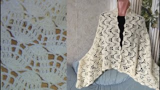 Как связать эффектный палантин крючком