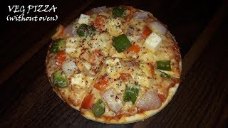 VEG PIZZA | NO YEAST NO OVEN | PIZZA WITHOUT OVEN | PIZZA WITH READY-MADE BASE | AARTI'S KITCHEN