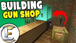 Building A Big Gun Shop - GMOD DarkRP (Made Fast And Easily To Start Selling Guns)
