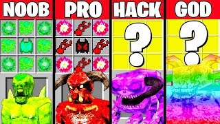 Minecraft Battle: SUPER DEMON BOSS CRAFTING CHALLENGE - NOOB vs PRO vs HACKER vs GOD Funny Animation