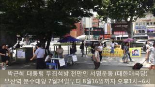 와신상담 245  박근혜대통령 무죄석방 천만서명운동(부산역분수대앞)