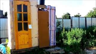 Временный летний душ на стройке своими руками.