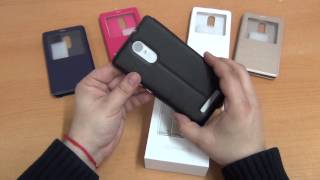 Чехол книжка для Xiaomi Redmi Note 3 Чехольчикофф с окном обзор