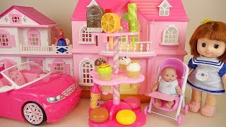 Baby doll Ice cream house and car toys play