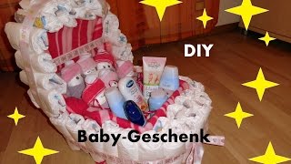 Windelnwagen - Baby - Geschenk ♥ Kinderwagen aus Windeln