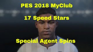 PES 2018 MyClub 17 Speed Stars Special Agent Spins