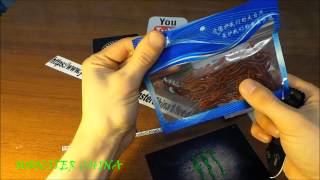 Искусственные черви для рыбалки с сайта Aliexpress (посылка№53)