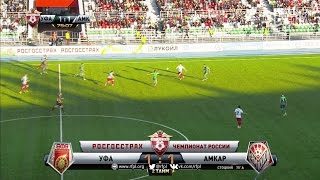 Футбол. РФПЛ. 9-й тур. Уфа - Амкар 1:1 75' Дмитрий Стоцкий (Автогол)